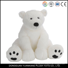 Customized soft toy white polar bear plush